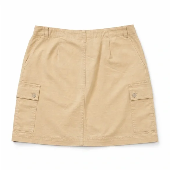 Lauren Ralph Lauren Cargo Skirt Khaki Tan Cotton Utility Mini Size 6 - Picture 2 of 6